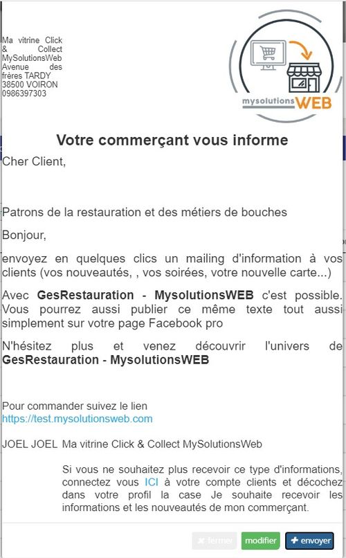 Restaurateurs, métiers de bouche, informez vos clients Restaurateurs, métiers de bouche, informez vos clients